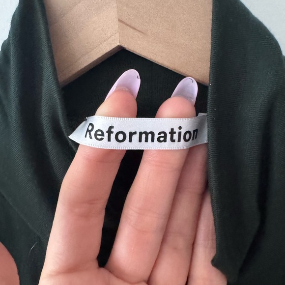 Reformation Sleeveless Turtleneck Maxi Dress in Forest Green Medium - Picture 4 of 5